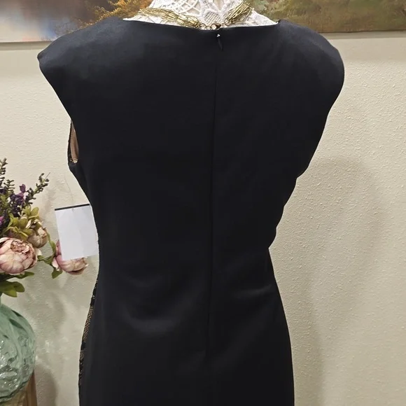 Black Illusion Lace Cocktail Dress sz 8 Connected Apparel NWT Retail $80.00 - Picture 6 of 10
